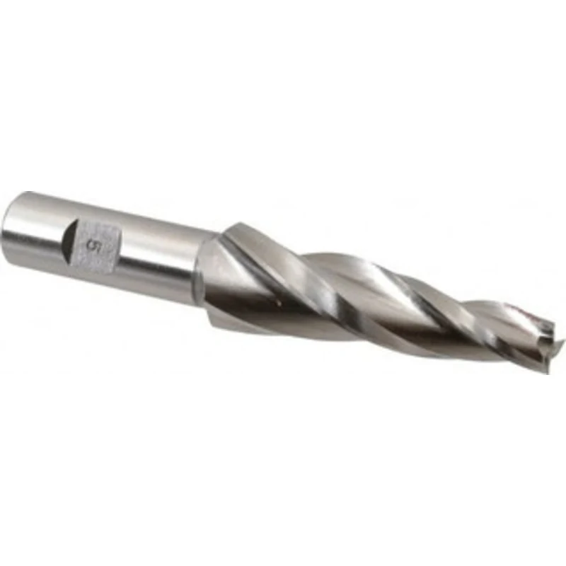 Made in USA 5 per Side 1/2 Small End Diam 3-1/4 LOC 3-Flute High Speed Steel Tapered Square End Mill Uncoated, 1 Shan...